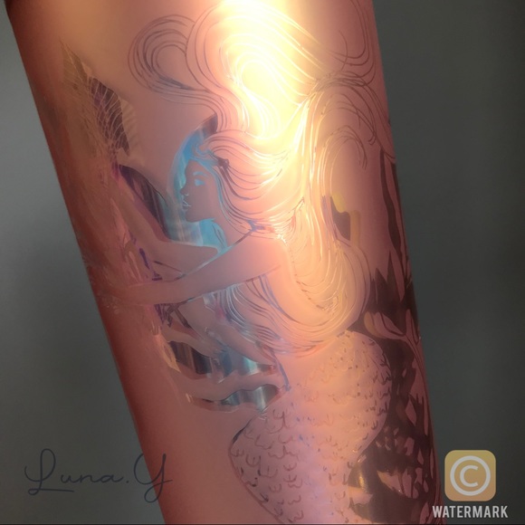 Starbucks Copper Siren Mermaid Pink Soft Touch Tumbler Cup Venti - Picture 4 of 9